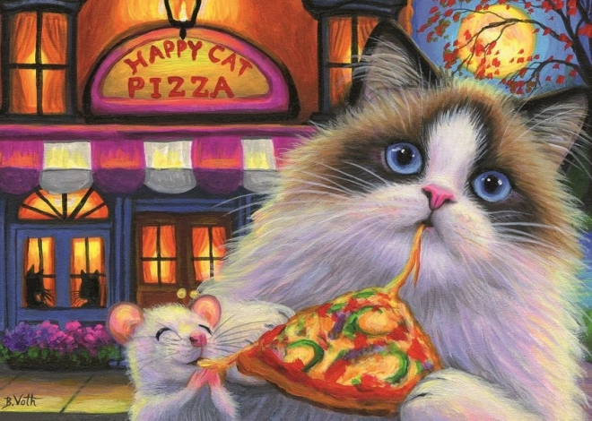 Puzzle pizza pro kočky - rozmanitost chutí