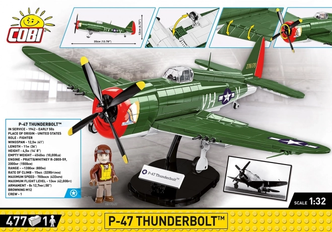 COBI 5737 II WW P-47 Thunderbolt, 1:32, 477 k, 1 f