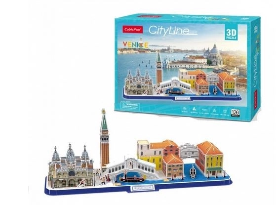 3D puzzle panorama Benátky - 126 dílků