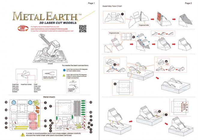 METAL EARTH 3D puzzle Avengers: Thórovo kladivo