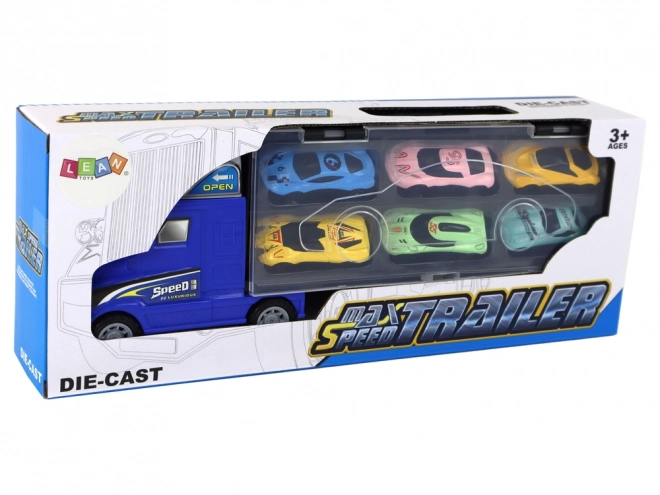 Mega Car Lorry 6 Nákladní auto s rampou Kufr na auto