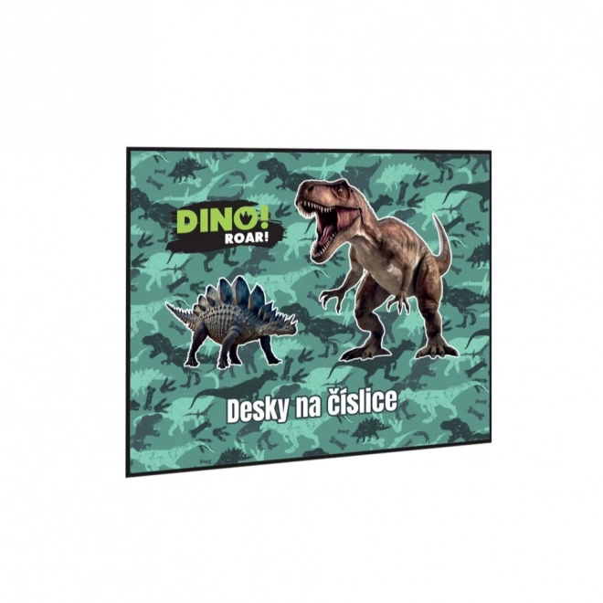 Vzdělávací desky na číslice pro děti s motivem Dino