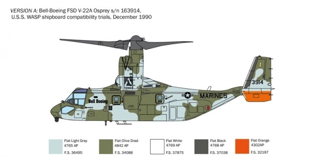 Plastikový model letadla V-22A Osprey 1/72