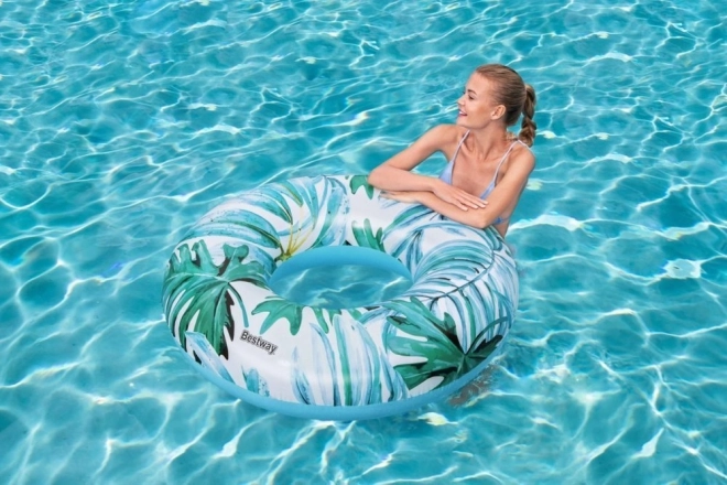 Nafukovací plavecký kruh Tropical Palms Bestway – Modré