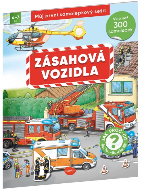 Můj první samolepkový sešit – zásahová vozidla