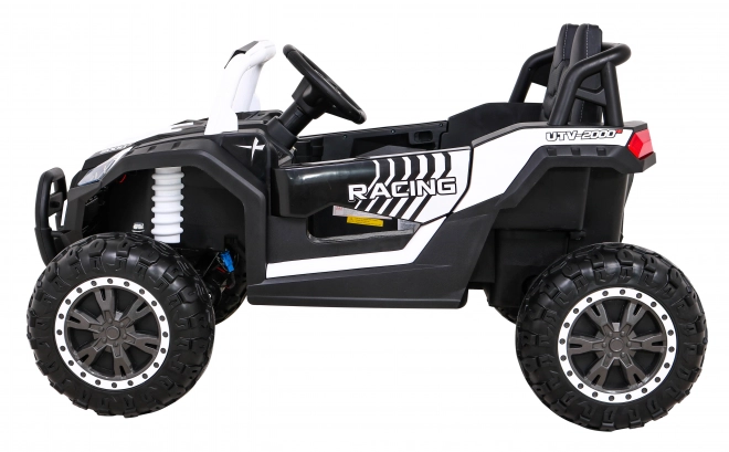 Buggy UTV 2000M mașină de curse cu baterie + sunete MP3 lumini + telecomandă + pornire lentă – Bílé