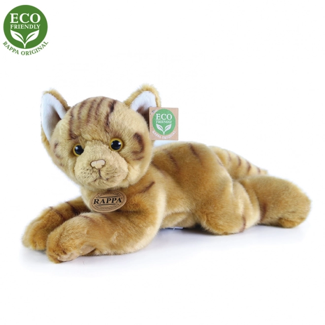 Rappa Plyšová kočka hnědá ležící 16 cm ECO-FRIENDLY