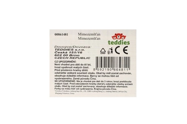Mimozemšťan/Monstrum antistresový mačkací sliz 8-9cm 3 barvy