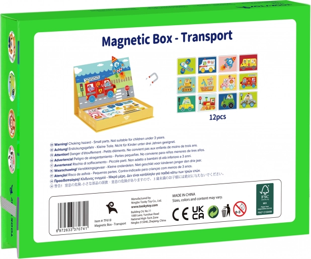 Tooky Toy Magnetická Montessori Skříňka s 80 Dílky