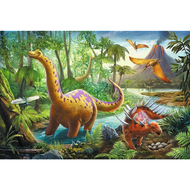 Puzzle Dinosauři 33x22cm 60 dílků v krabici 21x14x4cm
