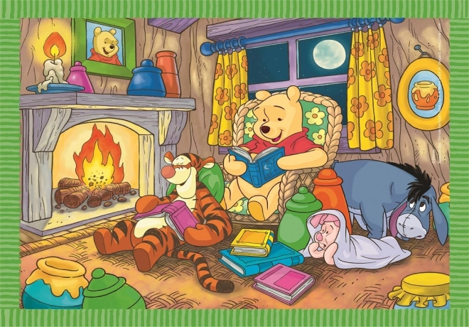 CLEMENTONI Puzzle Medvídek Pú 4v1 (12+16+20+24 dílků)