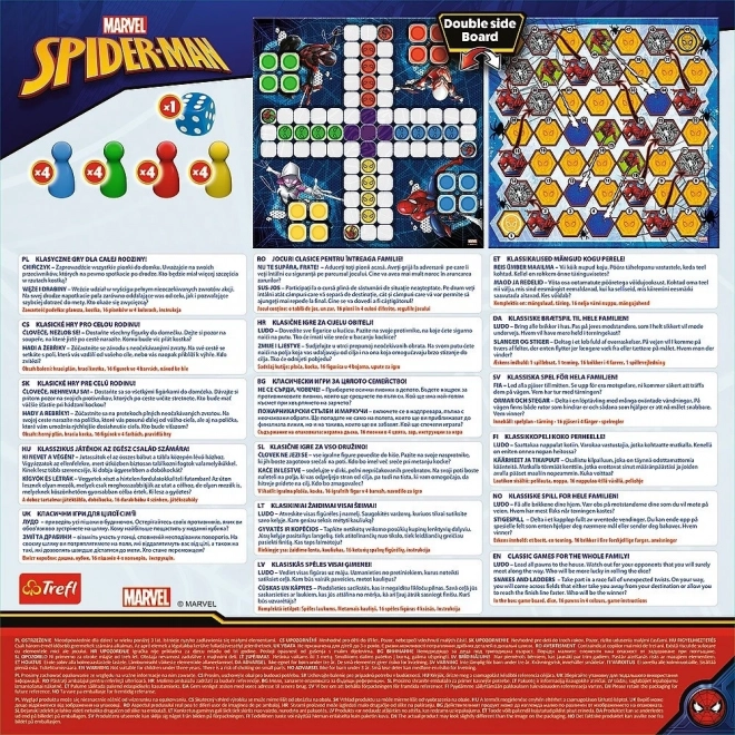 Soubor her 2v1 Člověče, nezlob se, Hadi a žebříky Spider-Man v krabici 25x25x5,5cm