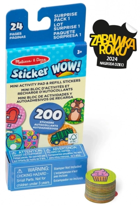 Mini zápisník se samolepkami s překvapením - doplněk ke knize Sticker WOW!