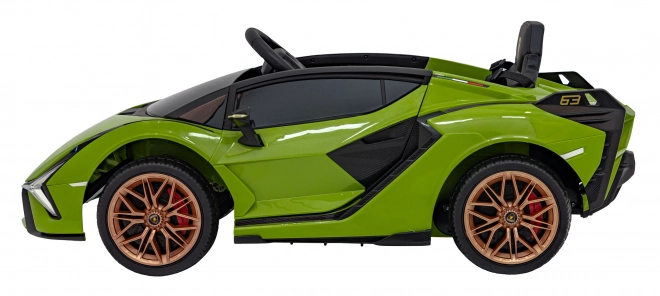 Lamborghini SIAN dětské auto na baterii s ovladačem – Zelené