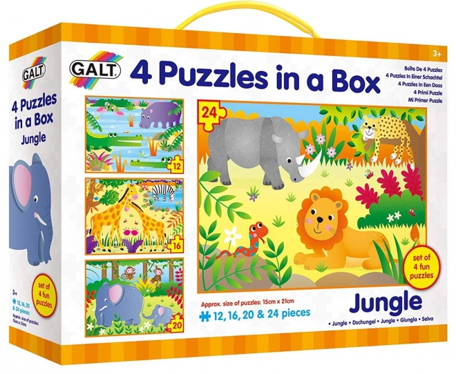 GALT Puzzle Džungle 4v1 (12,16,20,24 dílků)