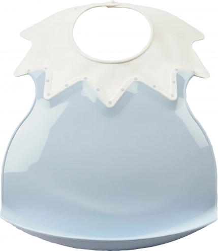Plastový bryndák s límcem Baby Blue