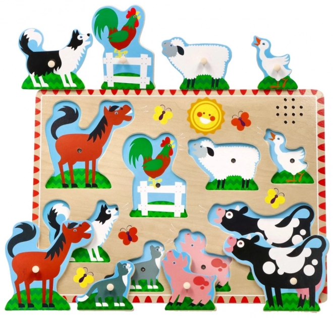 Zvukové puzzle - Zvířata na farmě