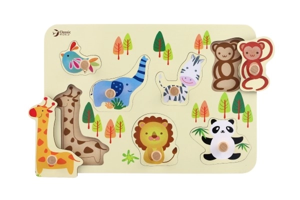 Dřevěné puzzle ZOO pro děti