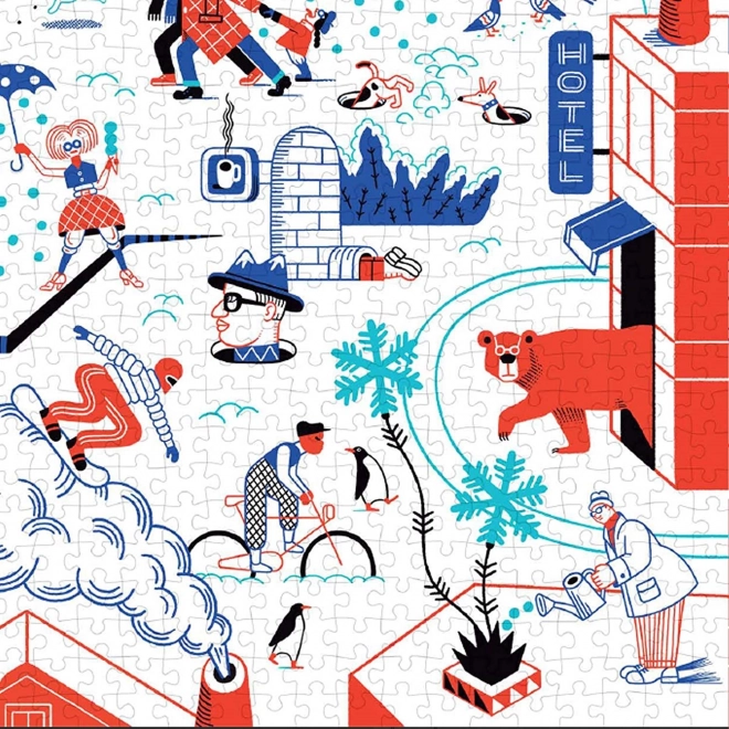 Zimní puzzle 1000 dílků