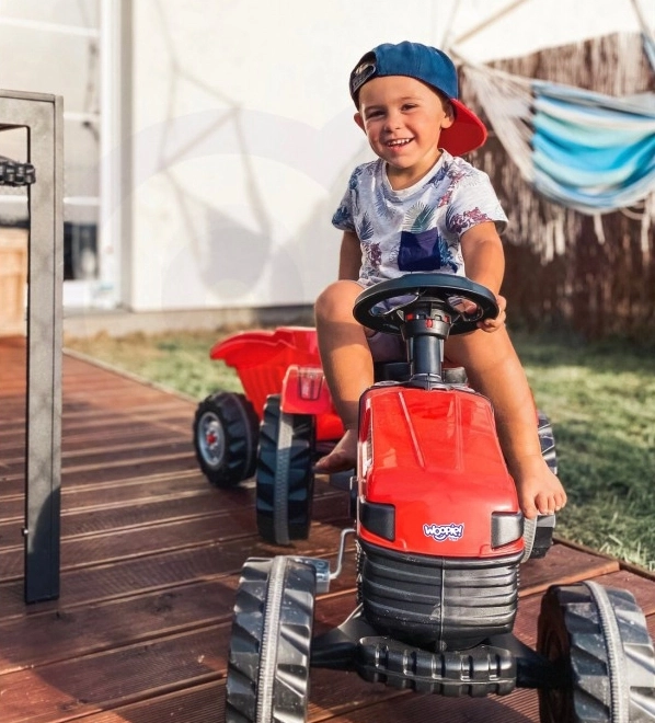 Traktor na pedály Farmer GoTrac Maxi s přívěsem Tichá kola