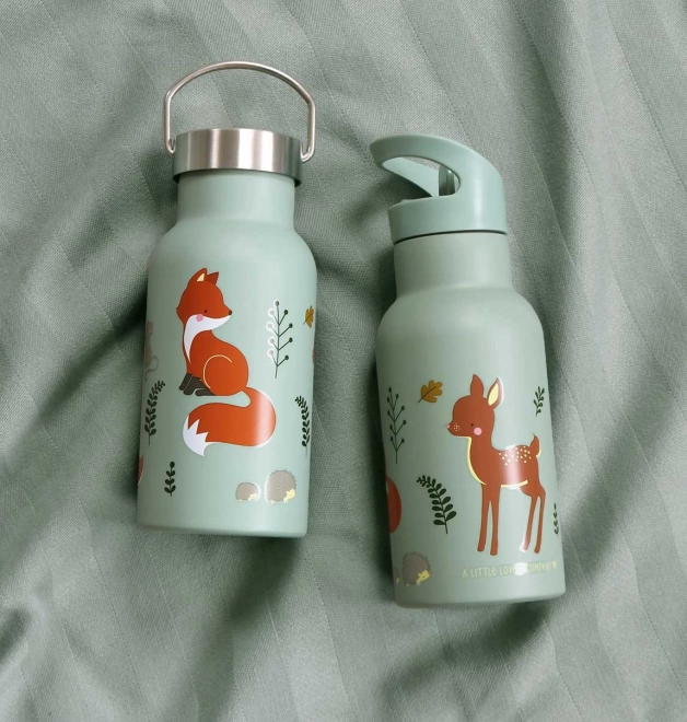 A Little Lovely Company Nerezová lahev na pití 500 ml – Kamarádi z lesa