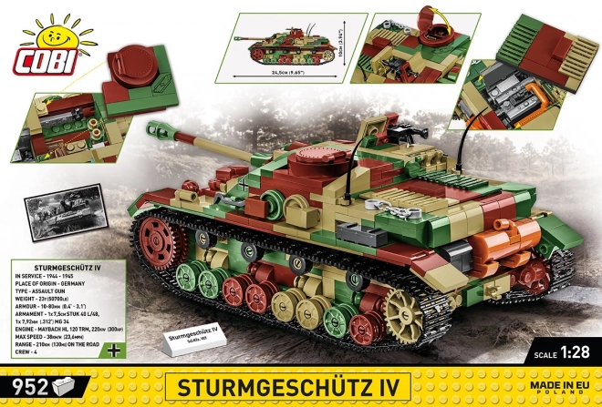 COBI 2576 II WW Sturmgeschutz IV, 1:28, 952 k