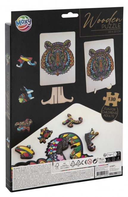 Moxy obrysové puzzle tygr 130 dílků