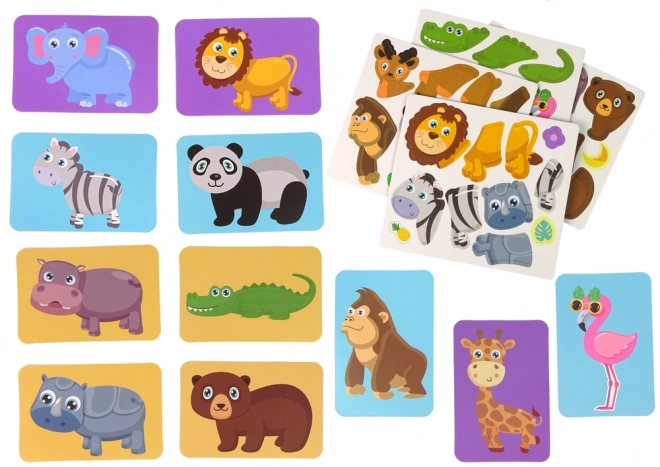 Magnetická kniha Puzzle Zvířata Puzzle Krokodýl Opice