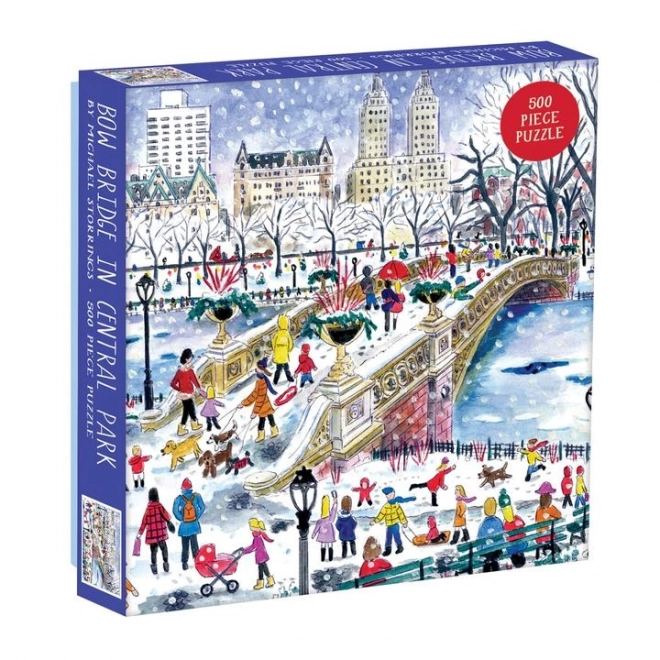 Čtvercové puzzle Bow Bridge v Central Parku 500 dílků