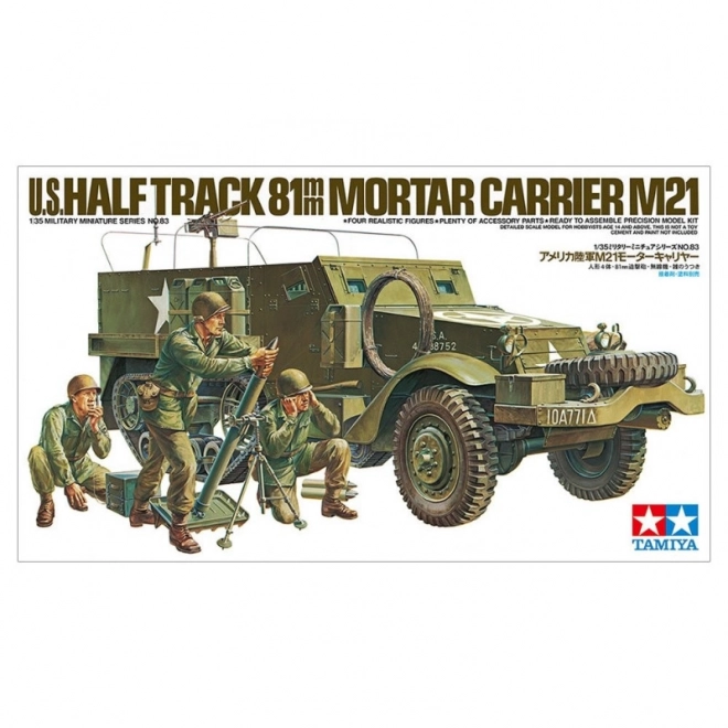 Plastikový model U.S. M21 Mortar Carrier 1/35