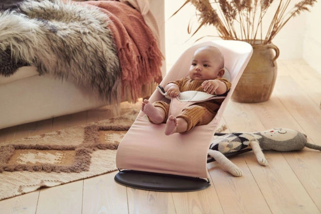 BABYBJORN - Lehátko BALANCE SOFT COTTON/JERSEY - růžová/šedá – Růžová/šedá