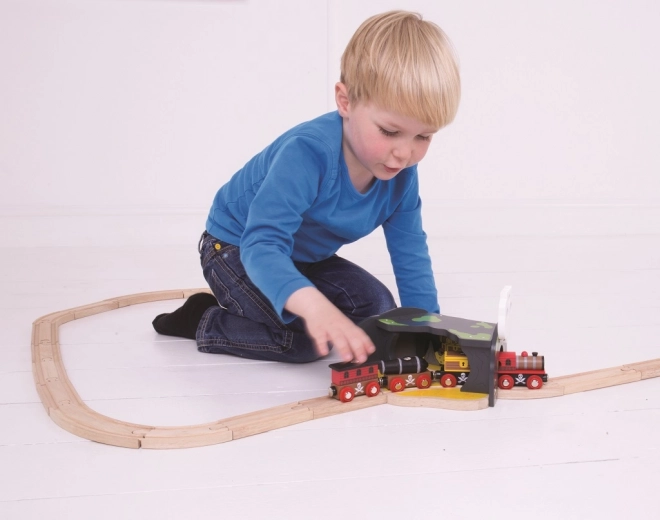 Dřevěný tunel Jeskyně lebka