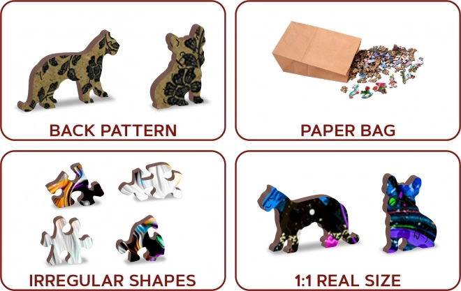 Dřevěné puzzle Pop Art Jorkšírský teriér od Wooden City