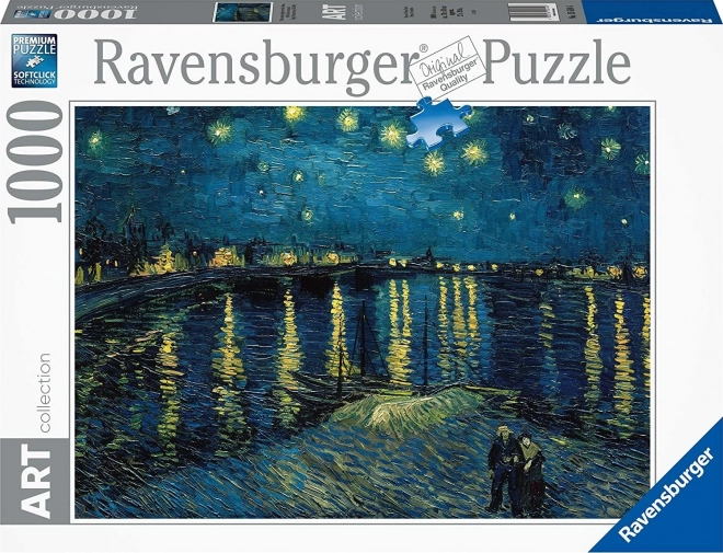 RAVENSBURGER Puzzle Art Collection: Hvězdná noc nad Rhônou 1000 dílků