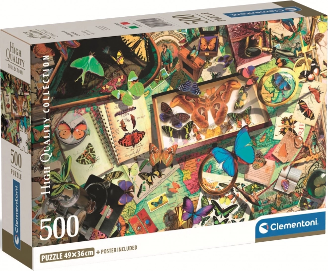 Clementoni puzzle sbírka motýlů 500 dílků
