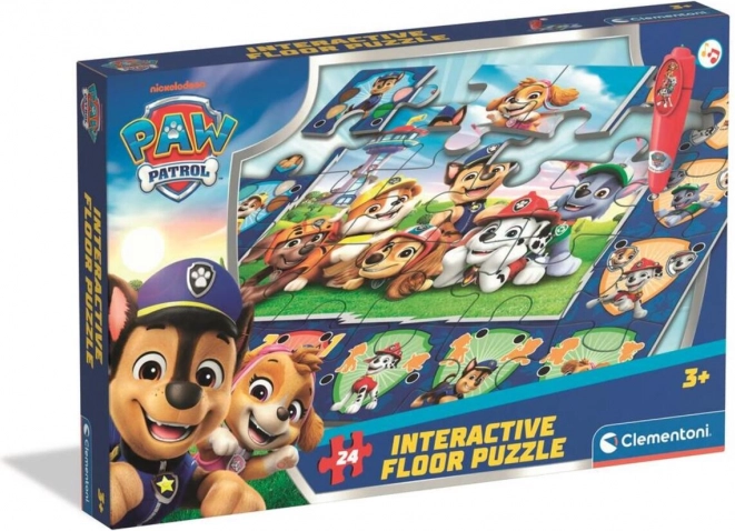 Interaktivní podlahové puzzle PSI PATROL s elektronickým perem 70 × 100 cm (24 dílků)