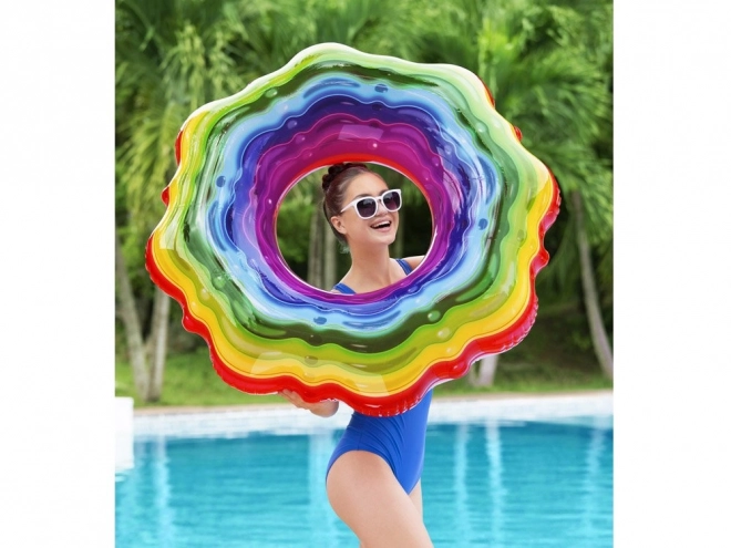 Bestway Nafukovací kruh duhová želé 115 cm