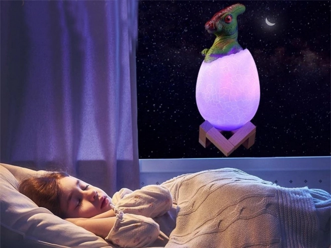 Noční světlo dinosaurus vajíčko RGB LED pro děti
