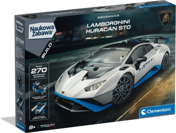 Stavebnice mechanické laboratoře LAMBORGHINI Huracán STO – polská verze od Clementoni