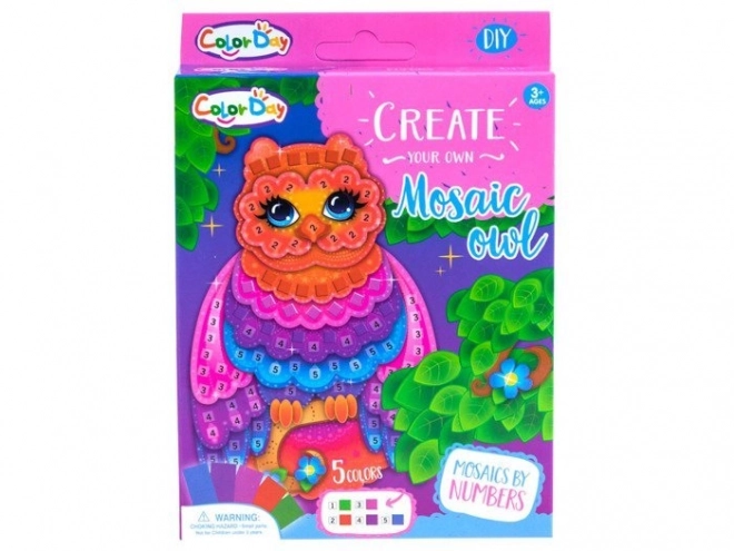Kreativní pěnová mozaika – Sova