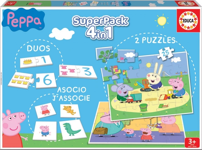 Sada her Prasátko Peppa - EDUCA 4v1
