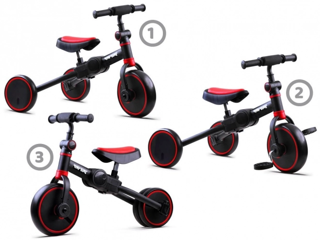 Dětské tříkolové kolo 3v1 Tiny Bike – Červená