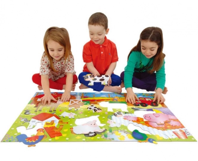 GALT Obří podlahové puzzle Farma 30 dílků