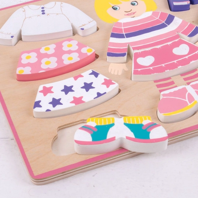 Bigjigs Baby oblékaní puzzle holčička