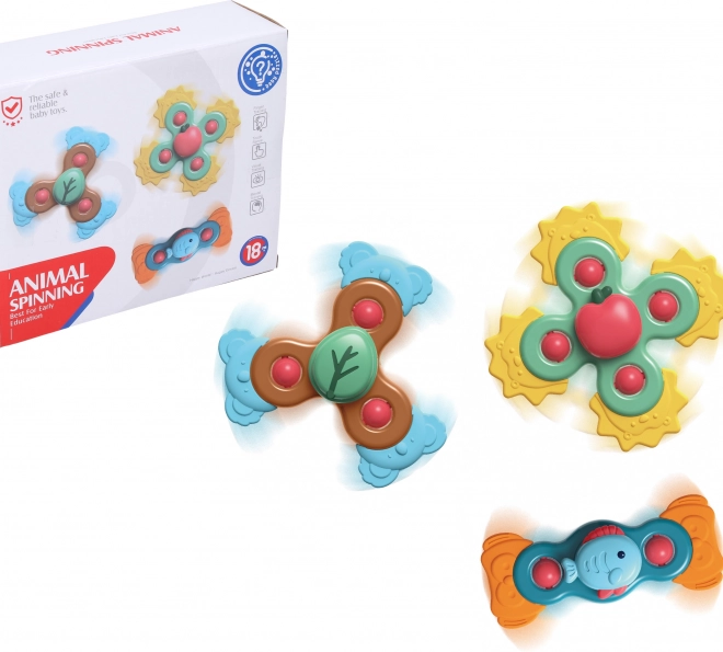 Baby spinnery - kousátka s přísavkou 3 ks