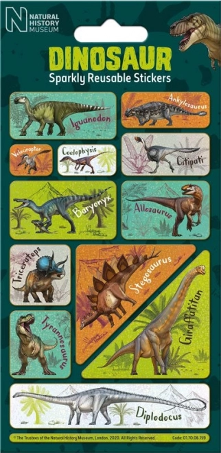 Třpytivé samolepky dinosauři