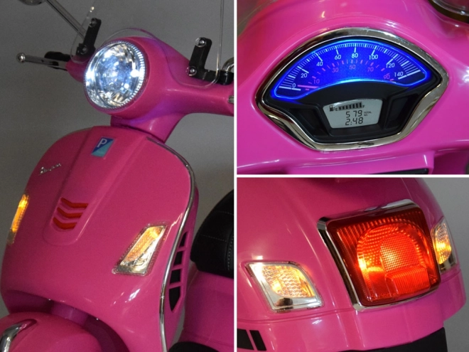 Elektrický skútr Vespa GTS Super pro děti – Bílá