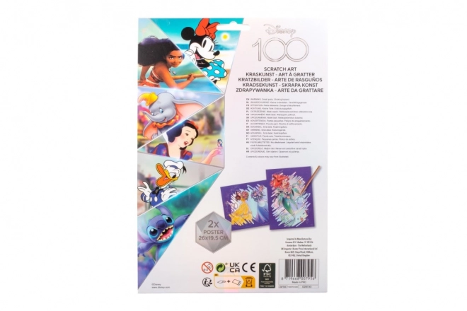Vyškrabávací obrázky Disney 100 Princezny