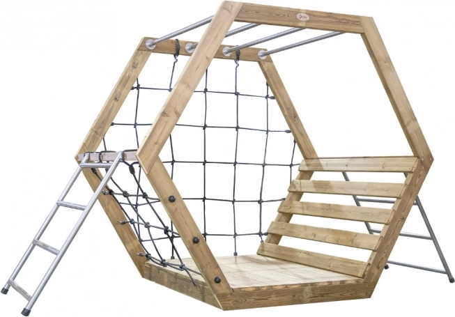 Classic World Edu Dřevěné Dětské Hřiště XXL Hexagonální Lezecká Sestava