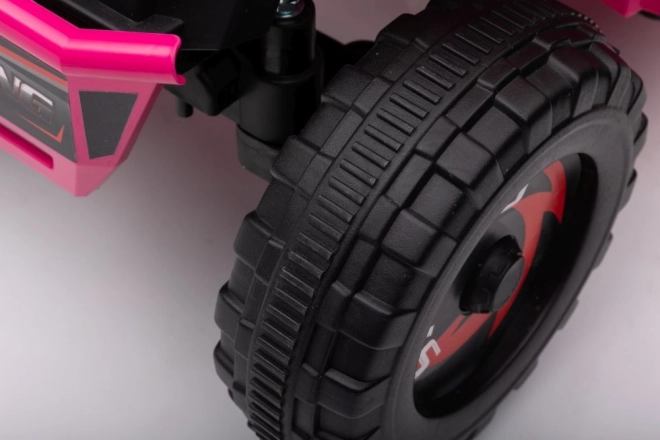 Růžová bateriová čtyřkolka XMX630T s přívěsem